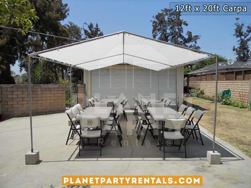 12x20 Carpa (no paredes) para rentar | sillas mesas | manteles | Jumper | San Fernando Valley