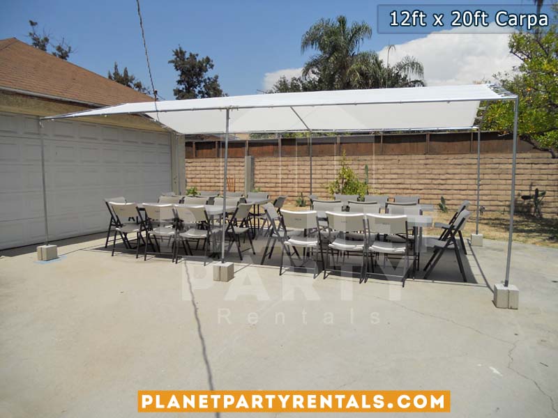 12x20 Carpa (no paredes) para rentar | sillas mesas | manteles | Jumper | San Fernando Valley