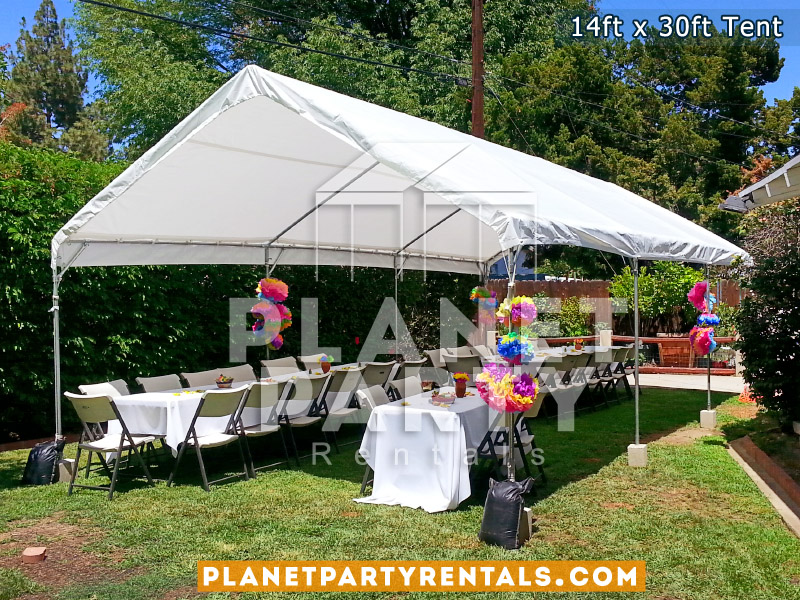 Carpa Blanca para fiestas y eventos, renta de sillas y mesas rectangulares 